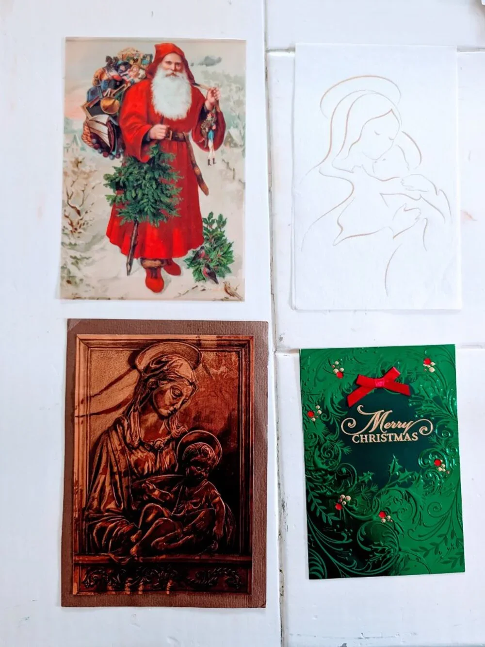 Lot of VTG Christmas Paper Ephemera Stationery Crafting Art Retro Holiday Junk
